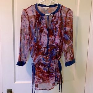 Ella Moss sheer silk top